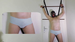 SADISM & MASOCHISM Restrain Bondage Peeing desperate dude restrain bondage strapped up urinating. Ultra-Kinky Masculine Moist and Pissy from Holland.