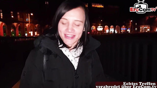 Super-Cute, German stunner gave a hand job to a boy she desired to bang, until she jizzes