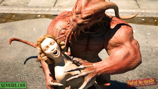 Diablo ravages Light-Haired. Romp with Monster