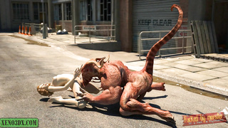 Diablo ravages Light-Haired. Romp with Monster