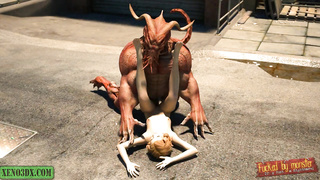 Diablo ravages Light-Haired. Romp with Monster