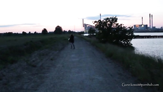 Sweet cougar is throating jizz-shotgun in the late afternoon, while getting down on all fours in front of her enjoy