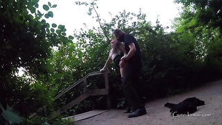 Wondrous damsel bj's a stranger's trunk in a public place and gets drilled from the back