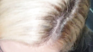 Scottish dame fellates  BIG BLACK COCK in elevator