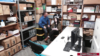 Meaty jugged shoplifter was caught and determined to have fuck-fest with a sumptuous security stud