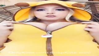 Immense boobed ash-blonde is lactating in front of the camera, because fellows like to see it