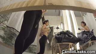 A covert camera in the dressing guest room makes slew of vids of nymphs switching clothes