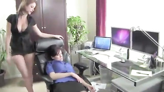 Mischievous office nymphs are oftentimes pranking each other with cords and various bang-out playthings, just for joy