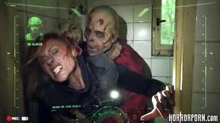 There was a nude lady on the staircase, going up to the room with zombies