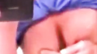 Mischievous nurse getting off on her job