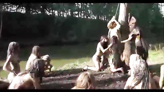 Crazy gals like to be nude all the time and gobble each other or men they catch