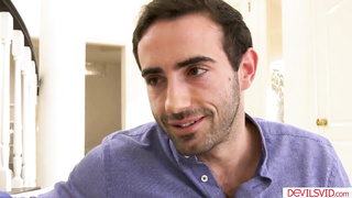 Round, Black brown-haired is holding her gams raised high while getting her cooter frigged and banged