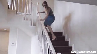 Spunky dame is instructing a junior nymph some basic rules of gargling a rock rock-hard pecker