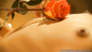 Handsome, Indian goddess is dancing while alone in her bedroom and thinking of her fresh paramour