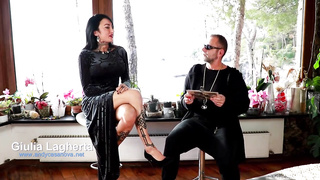 Giulia Lagherta is a fantastic pornographic star who loves to give interviews as much as she enjoys fucky-fucky