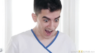 Molten ash-blonde cougar is about to practice an strong climax, while getting banged from the back