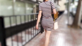 Sizzling Wifey Ambling In Cock-Squeezing Sundress Jiggling Mind-Blowing Donk