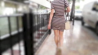 Sizzling Wifey Ambling In Cock-Squeezing Sundress Jiggling Mind-Blowing Donk