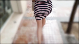 Sizzling Wifey Ambling In Cock-Squeezing Sundress Jiggling Mind-Blowing Donk