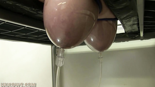 Chubby damsel got manacled and jacked in front of the camera, because she dreamed to practice that