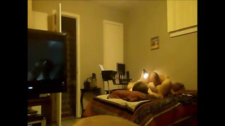 Frolic call girl nymph and an aged boy are smashing in front of a covert camera