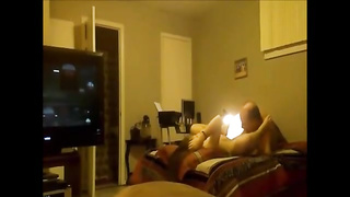 Frolic call girl nymph and an aged boy are smashing in front of a covert camera