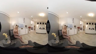 Enthralling light-haired shag lady, Kenna James fellates and rails salami in POINT OF VIEW, during a VR sesh