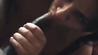 indian lady fellates big black cock