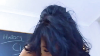 Yam-Sized breasted educator is having a threeway in the classroom and lovin’ every 2nd of it