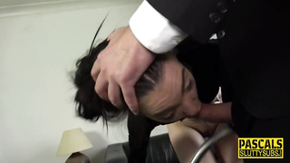 Obedient teenager got throatfucked the other day and got explosions of jizz all over her face