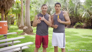 London Sea is getting her taut arse fuckhole humped decently on the floor, of her kitchen