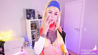 Rikku Fap Puss Fuck Stick and Cream Colored Climax Costume Play