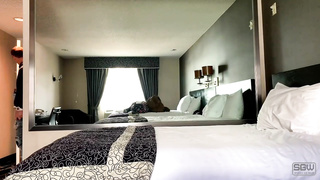 Mind-Blowing man is about to smash a super-steamy female in a rear end- fashion stance, until she blows a load