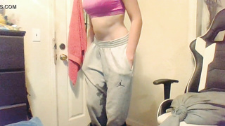 First-Ever urinate flick (in sweatpants)