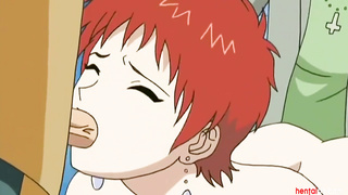 Teach station public assfucking fuck-a-thon with a scorching crimson-haired Anime Porn COUGAR