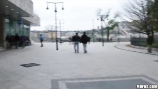 Awesome blond with a fabulous sneer is about to have bang-out with a stranger, until she shoots a load