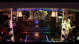 Excellent looking pillar dancer, Molly is performing in the stripclub, in the middle of the night