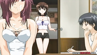 Toon chick is bellowing while fellating her greatest homie's phat weenie, to make him spew out from gusto