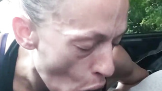 BONY LIL APRIL WATERS NEEDED A PLACE TO LINGER AND WAS COERCED TO GARGLE ON A EBONY MEATPIPE TO GO HOME WITH HIM