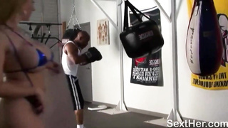 Sara fell for a dark-hued boxer and found her way to stretched up broad for him