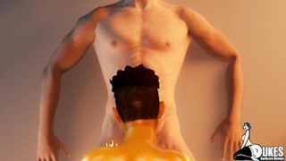 Huge jugged ghost is fellating a ginormous stiffy and hoping to get a monstrous facial cumshot cum-shot