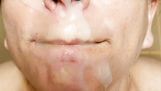 My40dsforyou, michele boobies, gargles sausage and takes jism on the face!