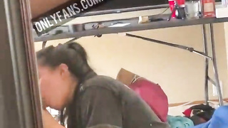 Dirty Inhale while her beau at work (part two)