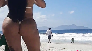 Geourgous  brazilians, Monica Santhiago and Elisa Sanches in Copacabana Rio de Janeiro