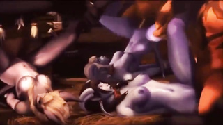 THREE DIMENSIONAL Big-Titted Animated Plumb Gonzo Monster Fuck-A-Thon