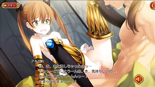 Ponytailed, Anime Porn mega-slut, Eiyu Senki is getting crammed up with a rock rock hard meat stick