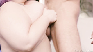 Naughty SSBBW is getting her daily dosage of a xxx tear up from a jaw-dropping guy