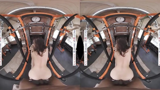 Whitney Wright is getting pulverized in a POINT OF VIEW fashion during a VR sesh, in her living guest room