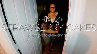 Obese ginger-haired with glasses, Strawberry Cake is pounding a pizza delivery stud, once n a while