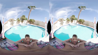 Yankee stunner, Kenna James is banging a stud in VR and yelling from sensation while nutting